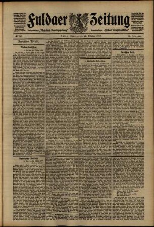 Zweite Ausgabe vom Samstag, den 24. Oktober 1908.