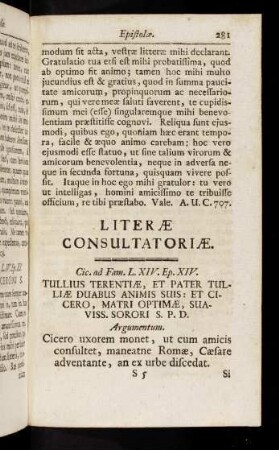 281-284, Literae Consultatoriae.