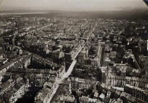 Luftbildaufnahmen von Karlsruhe. Südweststadt - Gesamtbild