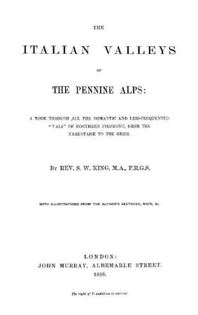 The Italian valleys of the Pennine alps