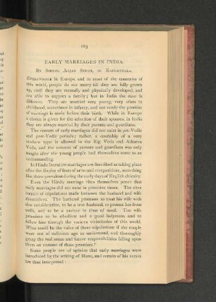 Early Marriages in India.