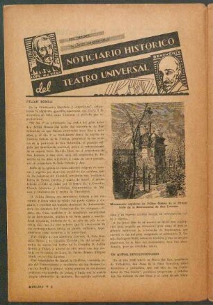 Noticiario histórico del teatro universal : para "Máscara"