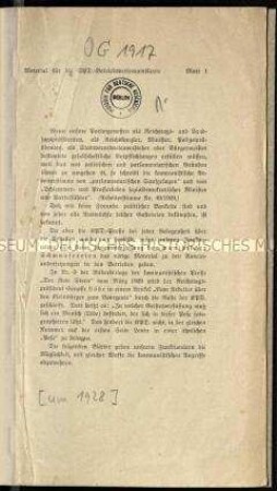 Informationsmaterial für SPD-Betriebsvertrauensleute
