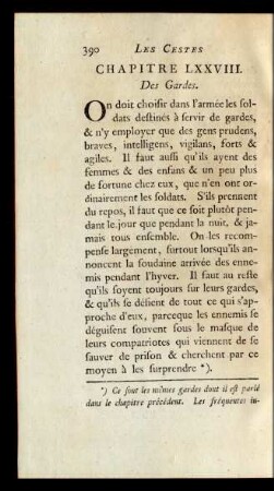 Chapitre LXXVIII. Des Gardes