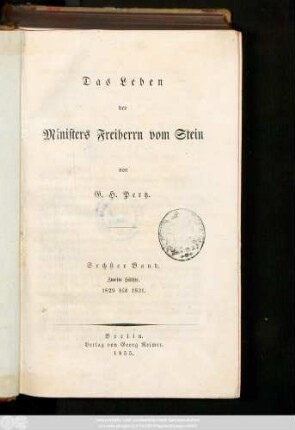 Bd. 6,2: 1829 bis 1831