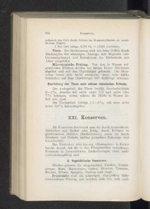 XXI. Konserven.