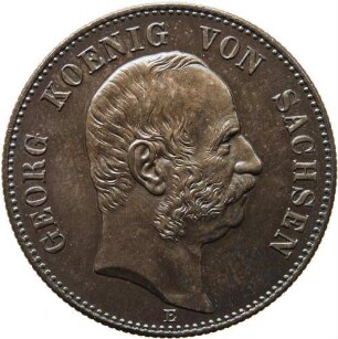 König Georg - Besuch der Münzstätte in Muldenhütten am 07.05.1903 (auf 2-Mark-Schrötling)