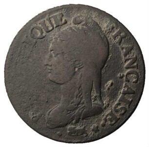 Fundmünze, 5 Centimes, 1799 - 1800