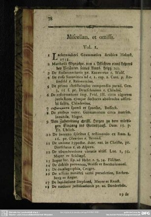 Miscellan. et omissa
