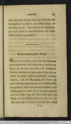 Sechsundzwanzigster Brief