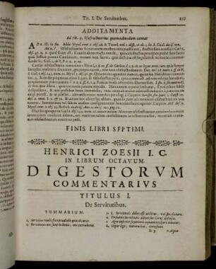 In Librum Octavum.