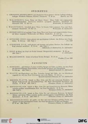 Steinzeug (Nr. 1-8)