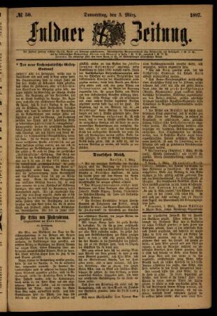 Ausgabe vom Donnerstag, den 03. März 1887.