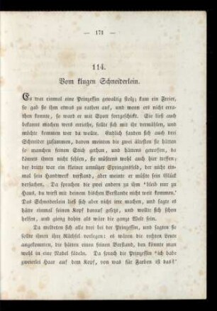 114. Vom klungen Schneiderlein.