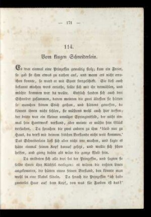 114. Vom klungen Schneiderlein.