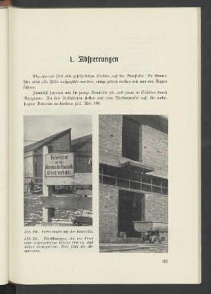 L. Absperrungen