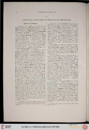 IV. Ueber den ursprünglichen Zustand der Balustrade
