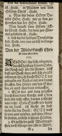 Von der Wiederkunfft Christi zum Gerichte. - Vom heiligen Leben und Wandel.