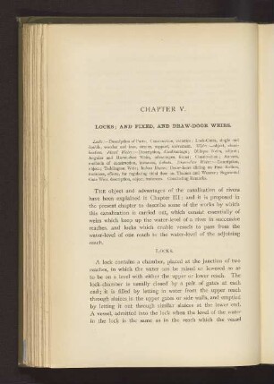 CHAPTER V. LOCKS; AND FIXED, AND DRAW-DOOR WEIRS.