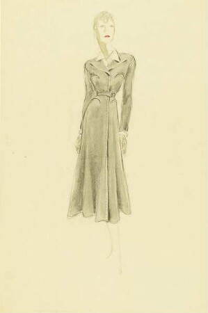 Dame in grauem Kleid