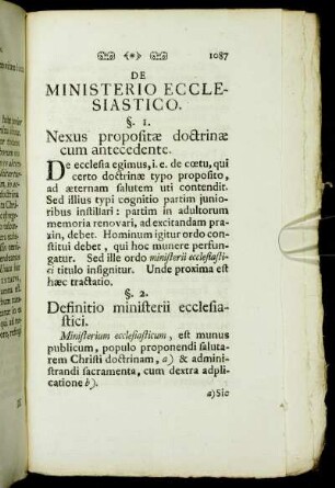 De Ministerio ecclesiastico. - De Coniugio.