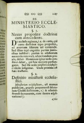De Ministerio ecclesiastico. - De Coniugio.