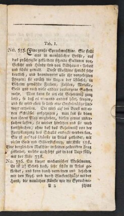Tab. I. [Beschreibung] No. 555.-563.