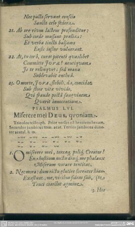 Psalmus LVI. Miserere Deus, quoniam