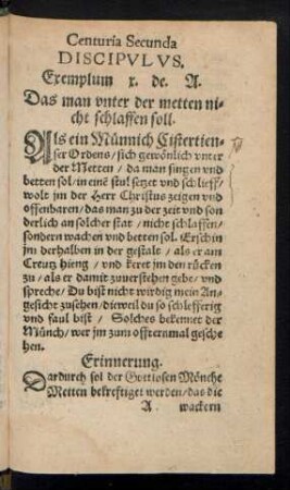 Centuria Secunda Discipulus.