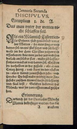 Centuria Secunda Discipulus.
