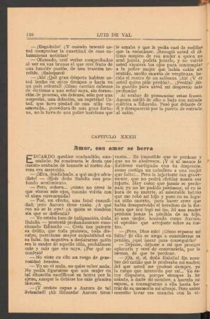 Capítulo XXXII : Amor, con amor se borra