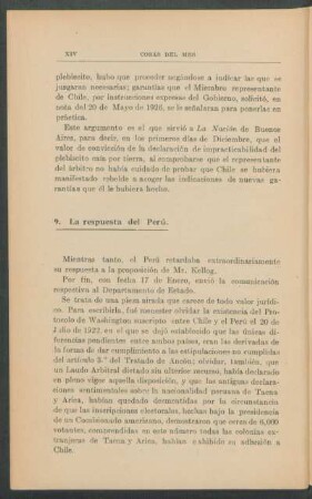 9 - La respuesta del Perú