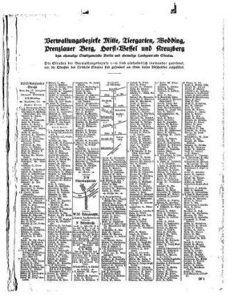 Verwaltungsbezirke Mitte, Tiergarten, Wedding, Prenzlauer Berg, Horst=Wessel und Kreuzberg...