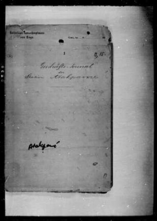 Briefjournal der Station Atakpame. Eingänge