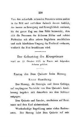 Der Geburtstag des Kronprinzen ... am 15. October 1824 ...