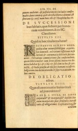 De Obligationibus. Titulus XIIII.