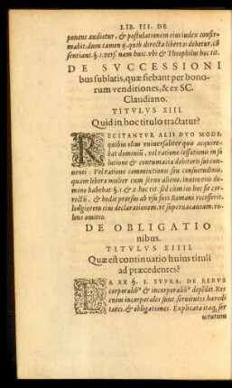 De Obligationibus. Titulus XIIII.