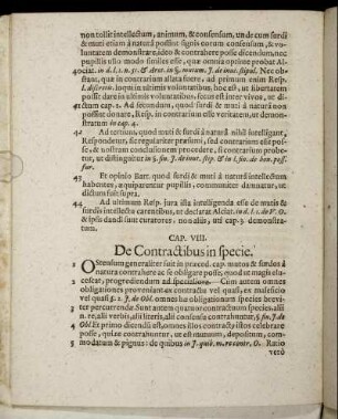 Cap. VIII. De Contractibus in specie.