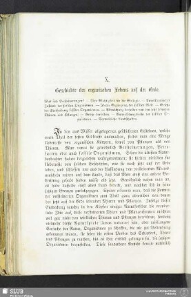 X. Geschichte des organischen Lebens auf der Erde
