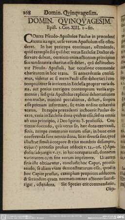 Domin. Quinquagesim. Epist. 1. Cor. XIII. 1-fin.