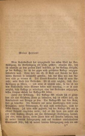 Assisen-Rede, gehalten vor den Geschworenen zu Düsseldorf am 3. Mai 1849, gegen die Anklage: Die Bürger zur Bewaffnung gegen die Königliche Gewalt aufgereizt zu haben