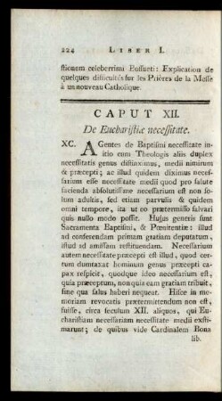 Caput XII. De Eucharistiae necessitate