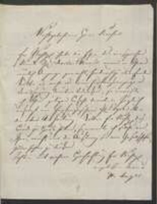 Brief von Heinrich Meyer an Johann Jacob Kohlhaas