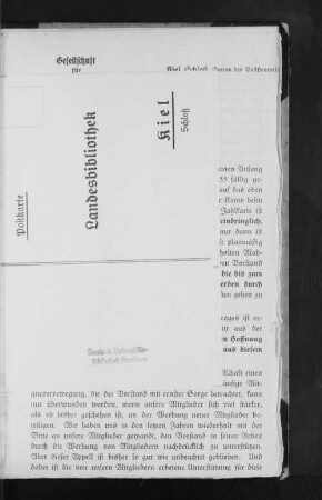 Postkarte Anmeldung Sommerversammlung