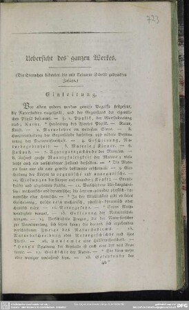 Uebersicht des ganzen Werkes