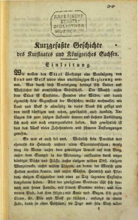 Kurzgefaßte Geschichte des Kurstaates und Königreiches Sachsen : für Schule und Haus