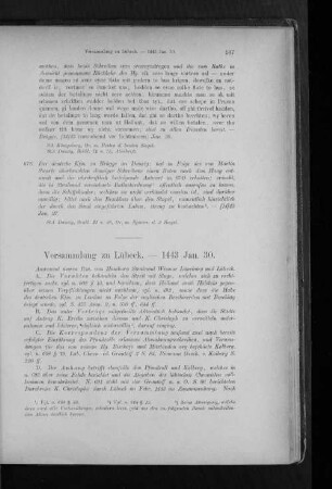 Versammlung zu Lübeck. - 1443 Jan. 30.