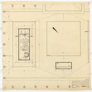 Chemische Institute der Universität Köln: Physikalische Chemie, Grundriss Dachaufbau, 1:100