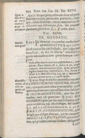 Tit. XXVII. De Mandato.