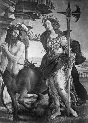 Minerva zähmt den Kentauren